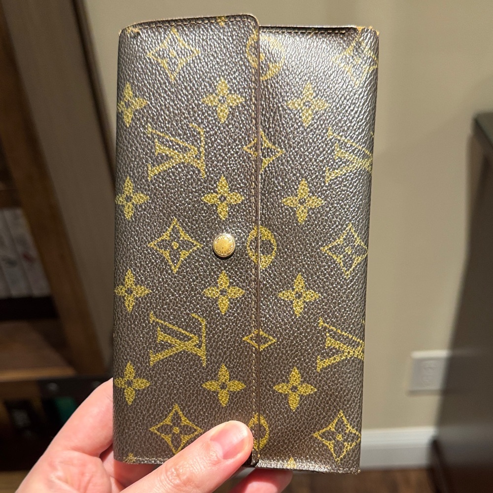 Louis Vuitton Brown and Gold Monogram Clutch